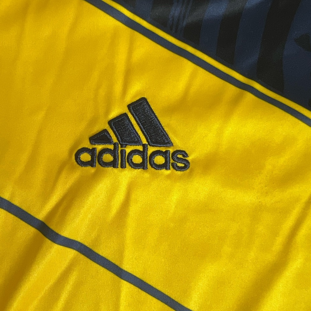 Adidas Yellow and Navy Soccer Jersey - Picture 4 of 10